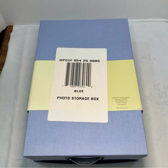 Photo Storage Box Acid Free Archival Light Blue Target NWT - Picture 3 of 16